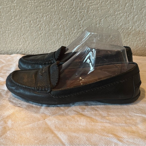 Coach Black Pebbled Leather Odette Driver Moc Loafers - Picture 9 of 14